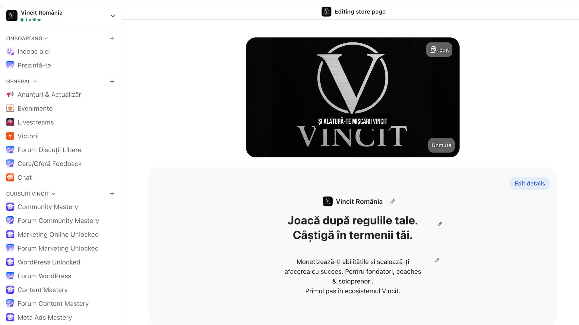 vincit community dashboard